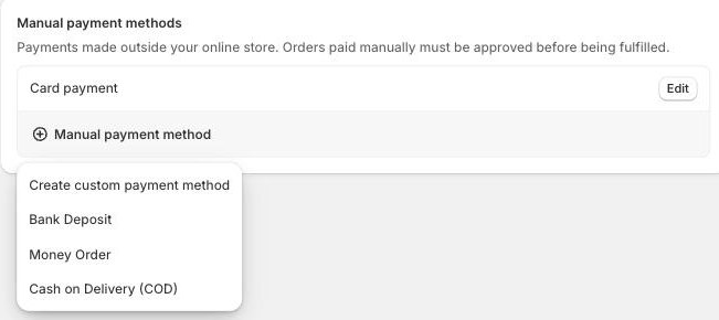 Create custom payment method